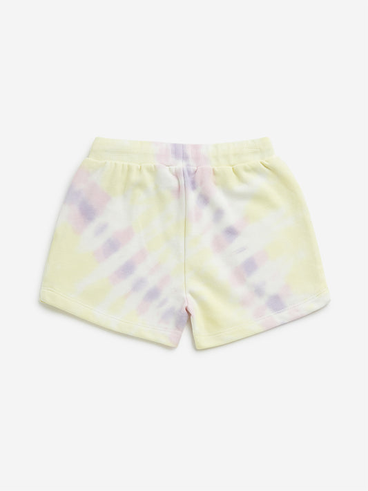 HOP Kids Multicolour Tie-Dye Mid-Rise Shorts