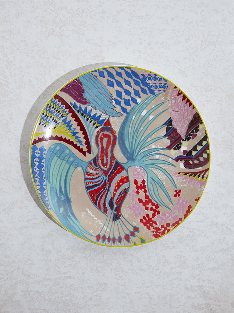 Westside Home Multicolour Floral Design Dinner Plate