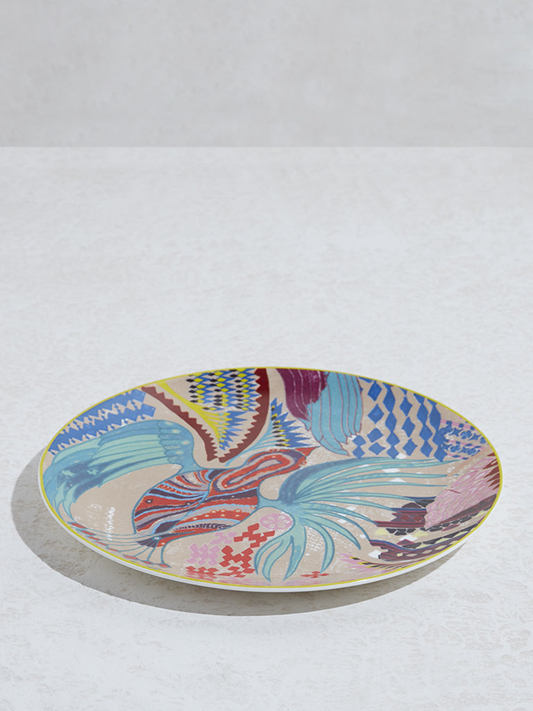 Westside Home Multicolour Floral Design Dinner Plate