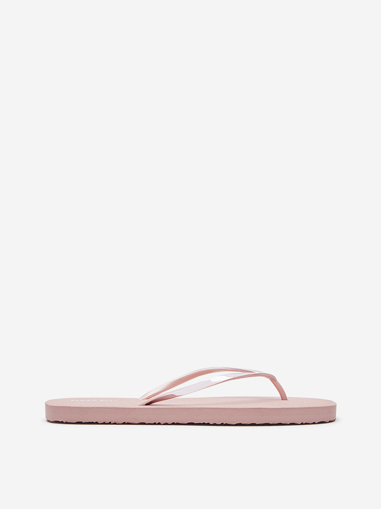 LUNA BLU Blush Pink Solid Flip-Flop