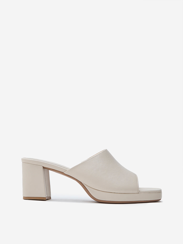 LUNA BLU Ivory Heel Sandals