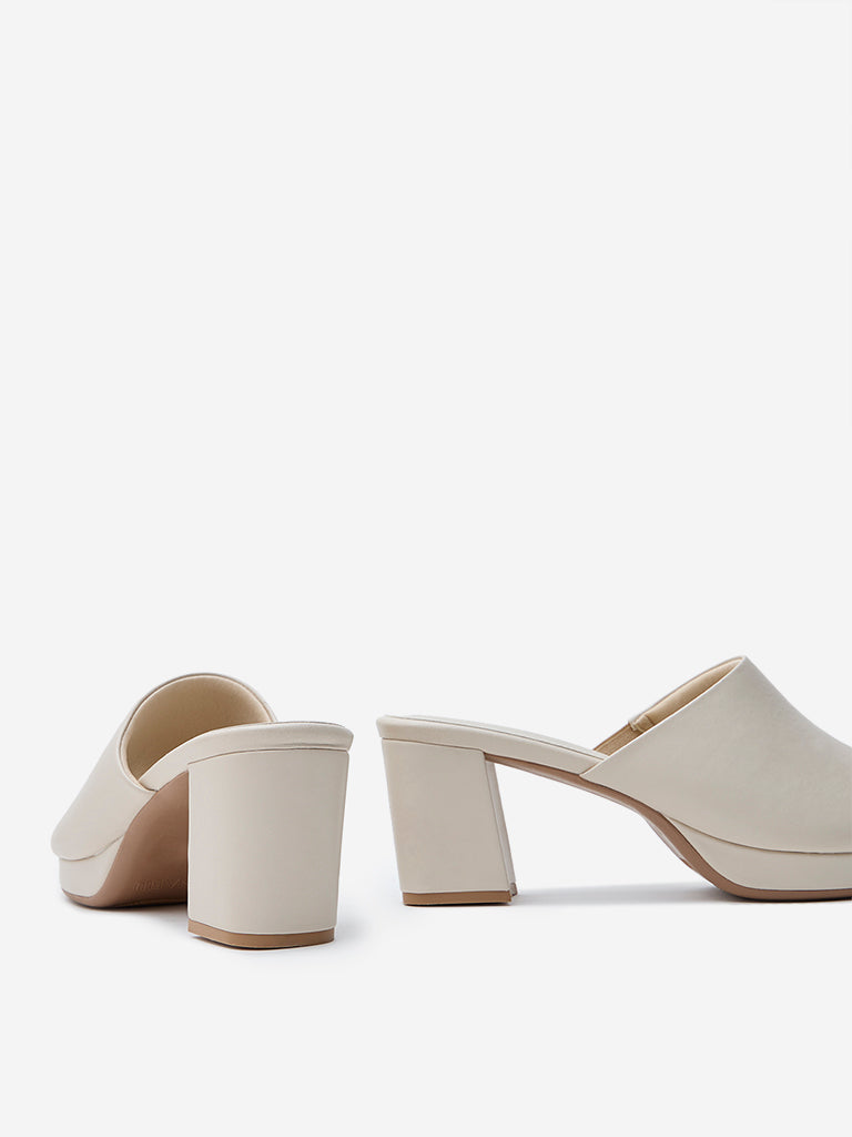 LUNA BLU Ivory Heel Sandals