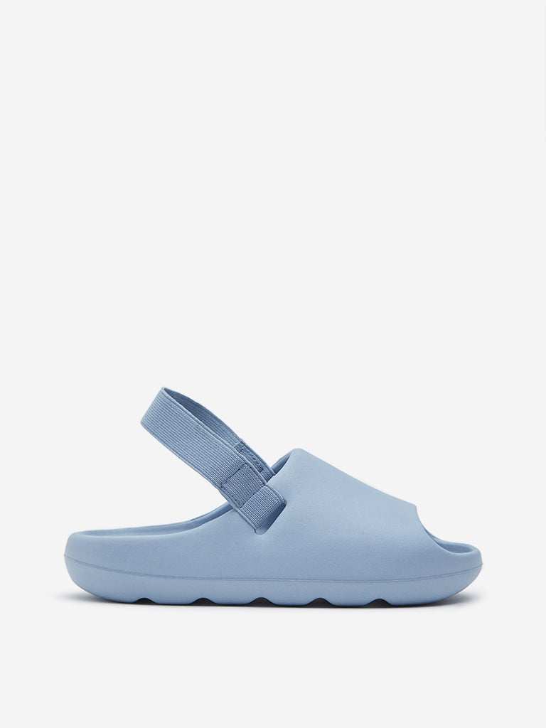 Yellow Light Blue Slingback Clogs