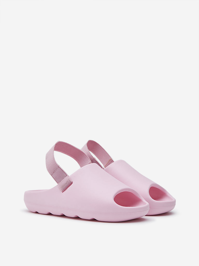 Yellow Light Pink Slingback Clogs