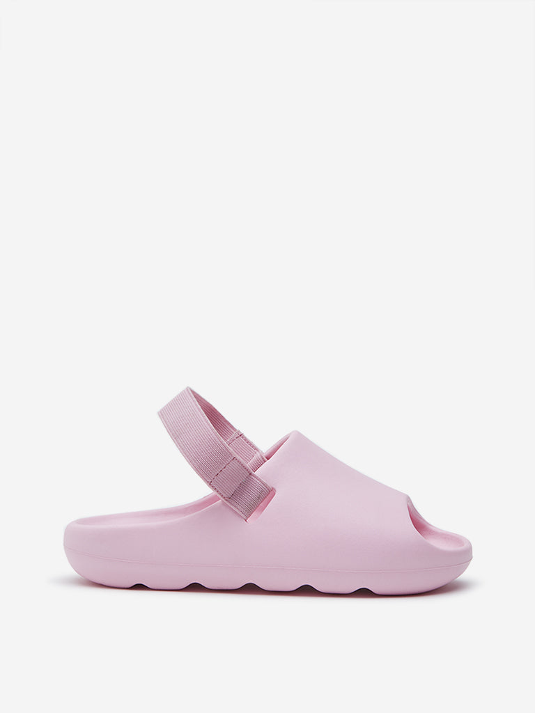 Yellow Light Pink Slingback Clogs