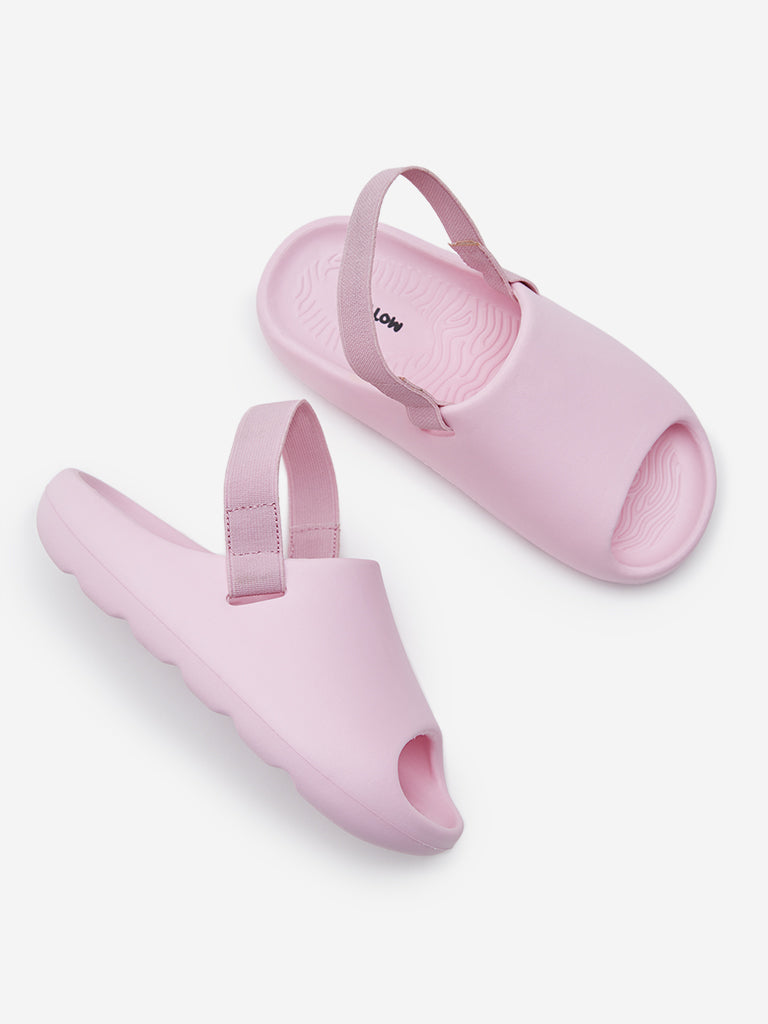 Yellow Light Pink Slingback Clogs