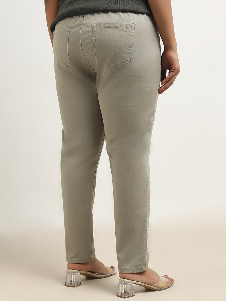 Gia Sage High-Rise Cotton Blend Jeggings