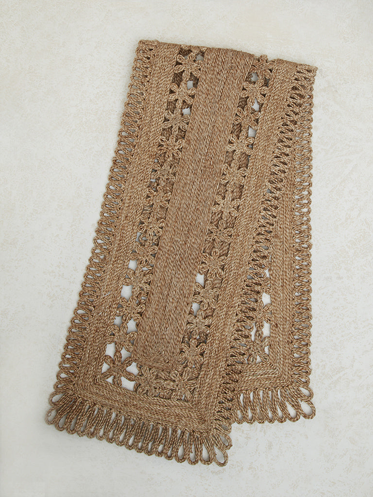 Westside Home Beige Jute Table Runner