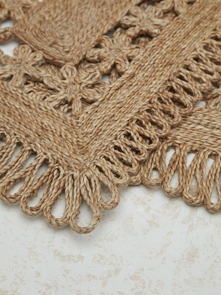 Westside Home Beige Jute Table Runner