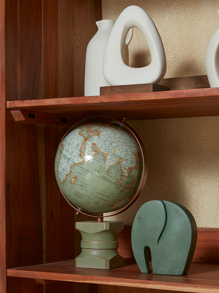 Westside Home Sage Wooden Globe Decorative Accessory