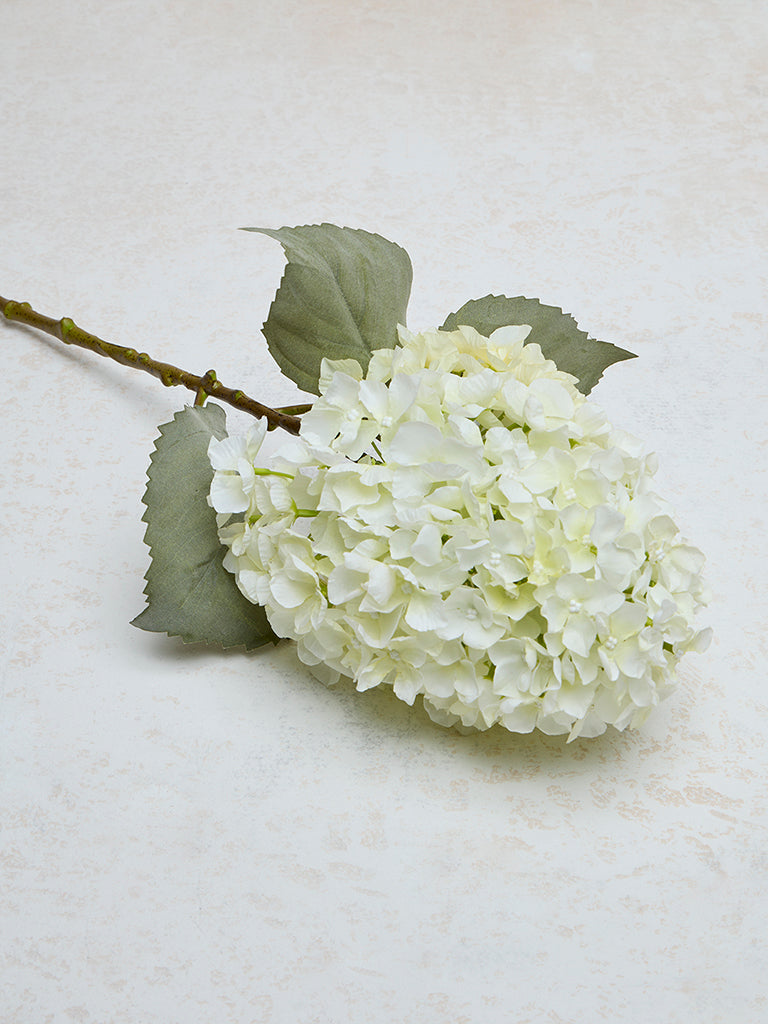 Westside Home White Hydrangea Artificial Flower- Large