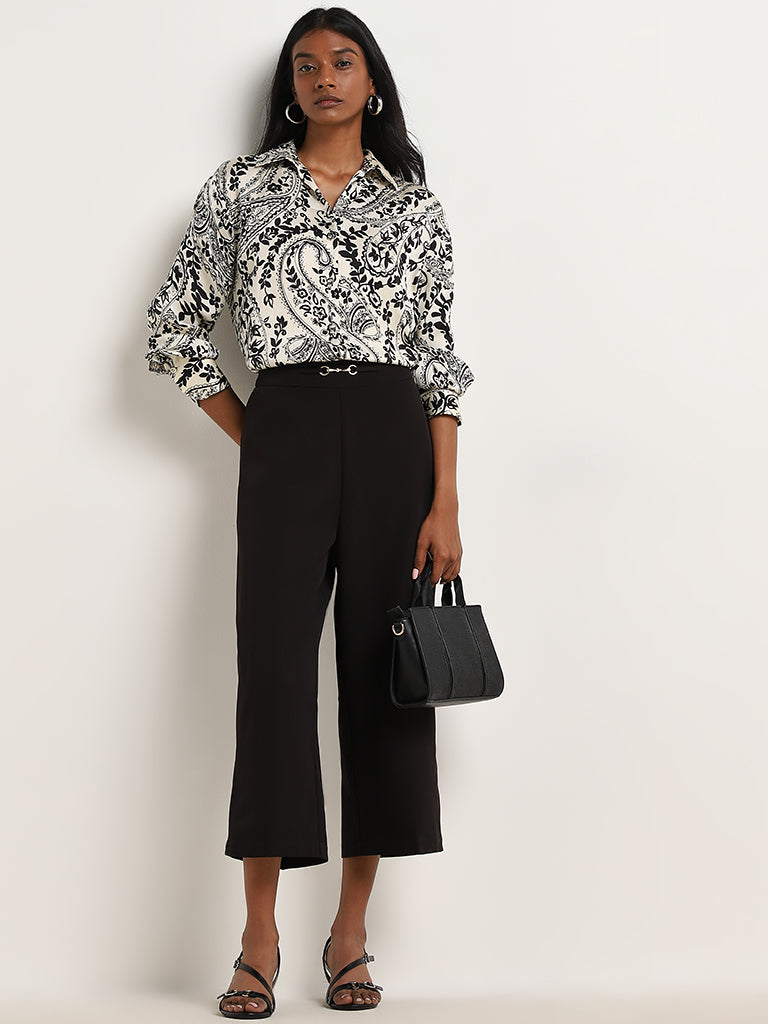 Wardrobe Off-White Paisley Printed Shirt