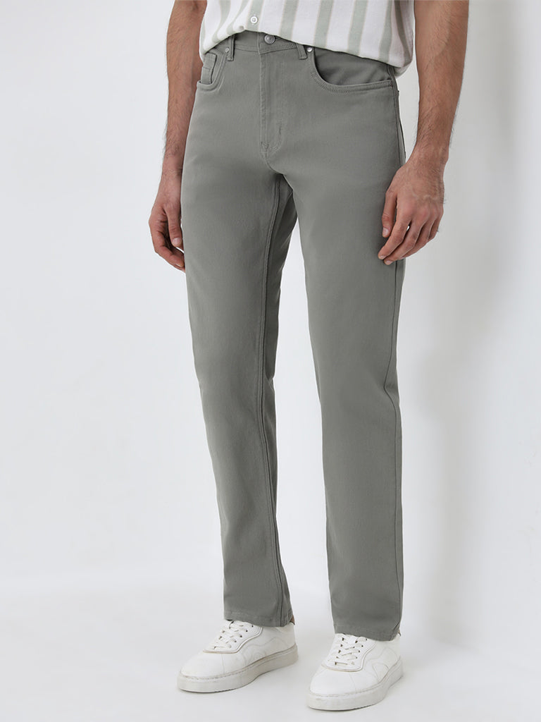 Ascot Sage Relaxed-Fit Mid-Rise Cotton Blend Chinos