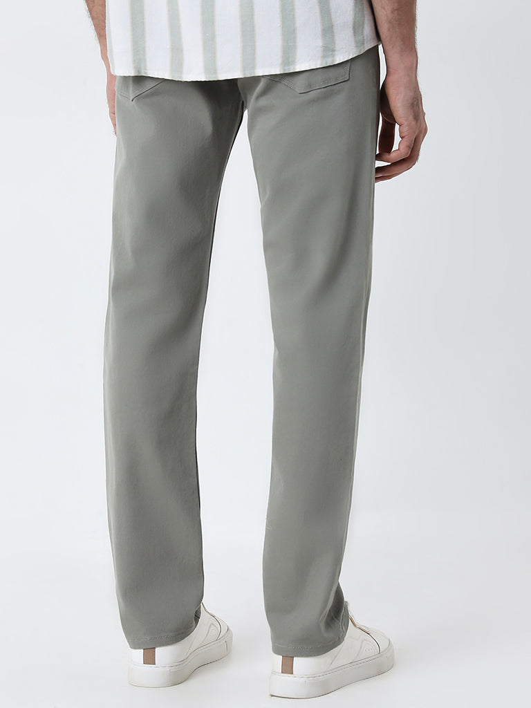 Ascot Sage Relaxed-Fit Mid-Rise Cotton Blend Chinos