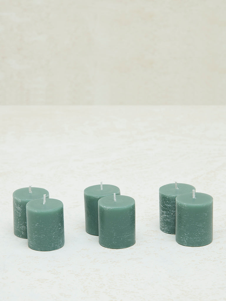 Westside Home Green Votive Candle (Set of 6)