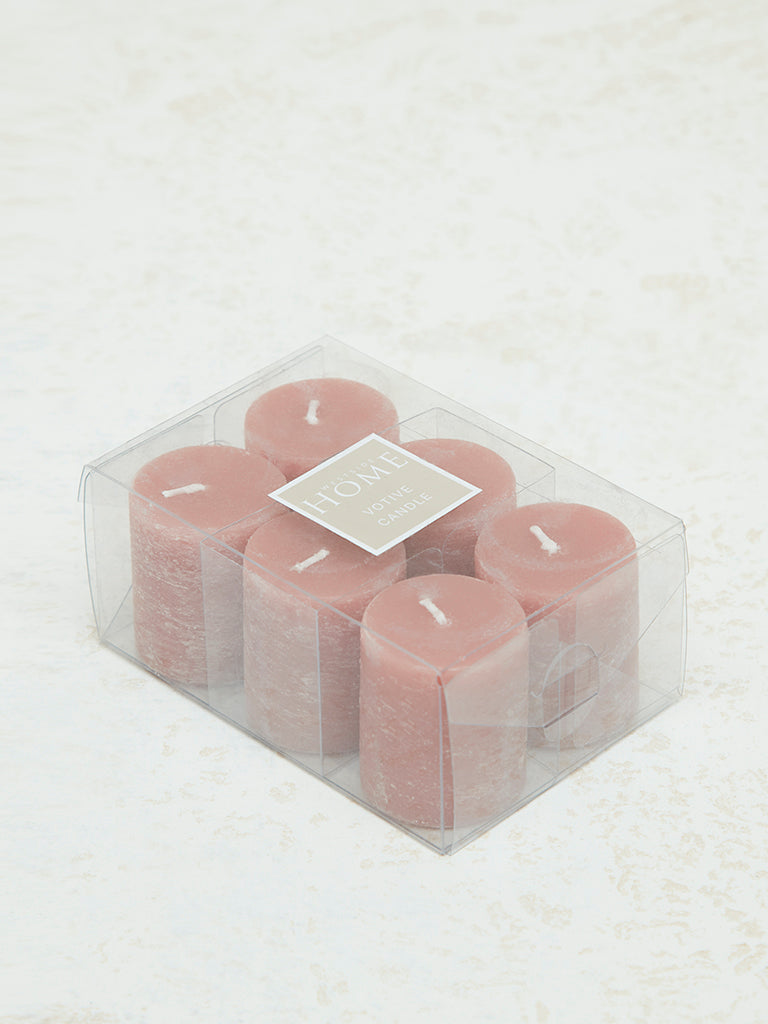 Westside Home Dusty Rose Votive Candle (Set of 6)