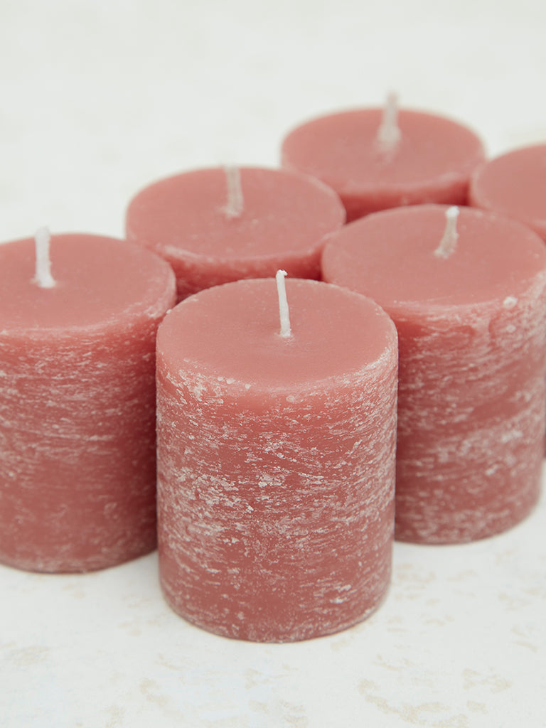 Westside Home Dusty Rose Votive Candle (Set of 6)