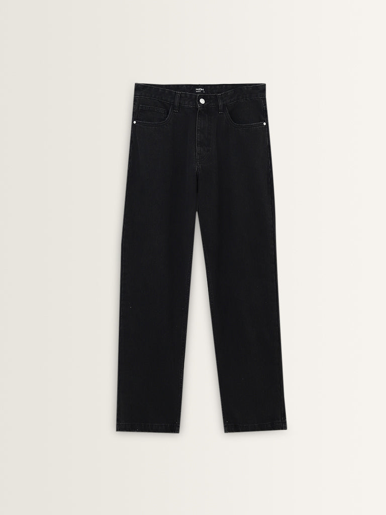 Nuon Black Relaxed - Fit Mid - Rise Jeans