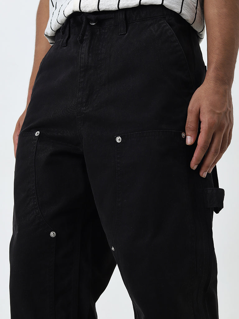 Nuon Black Relaxed - Fit Mid - Rise Jeans