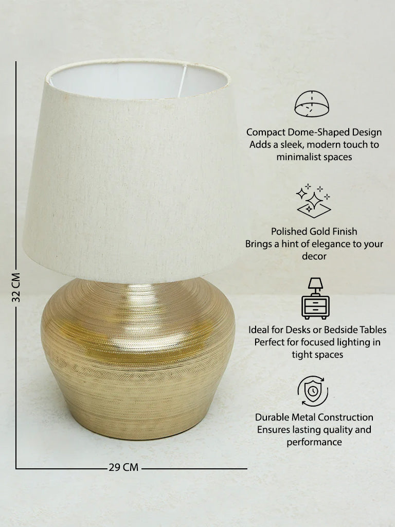 Westside Home Gold Dome Table Lamp- Small