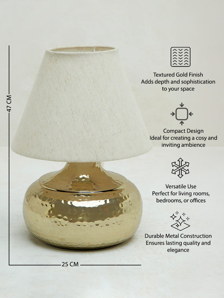 Westside Home Gold Textured Table Lamp- Small