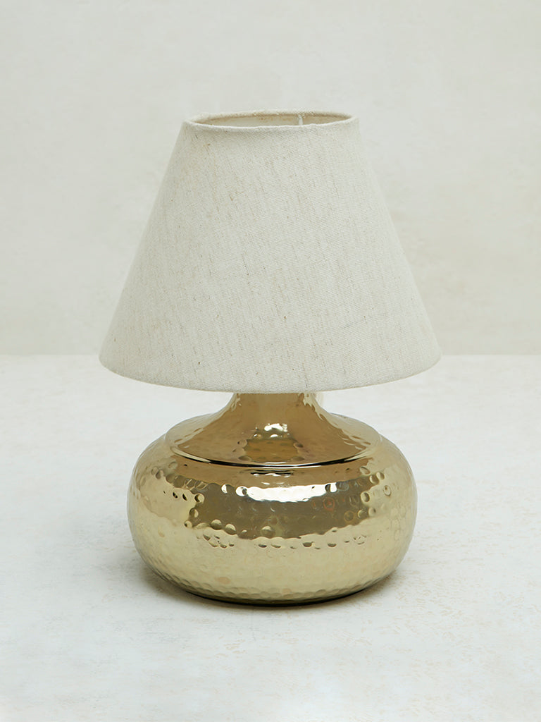 Westside Home Gold Textured Table Lamp- Small