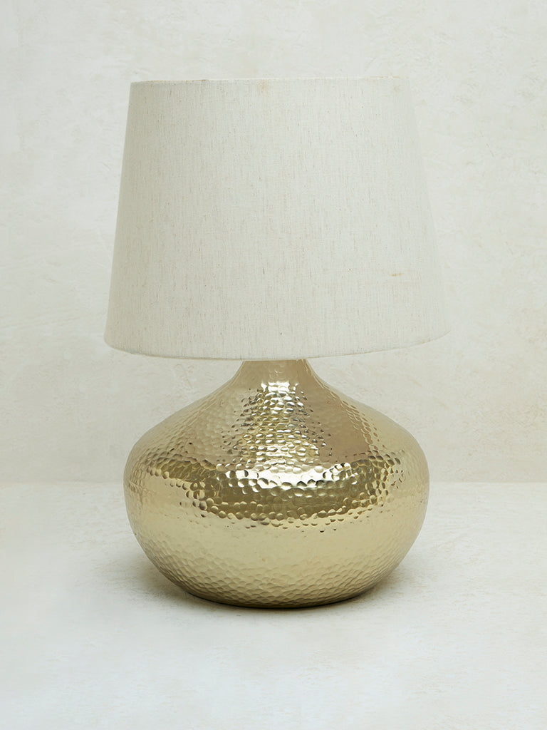 Westside Home Gold Textured Table Lamp- Small