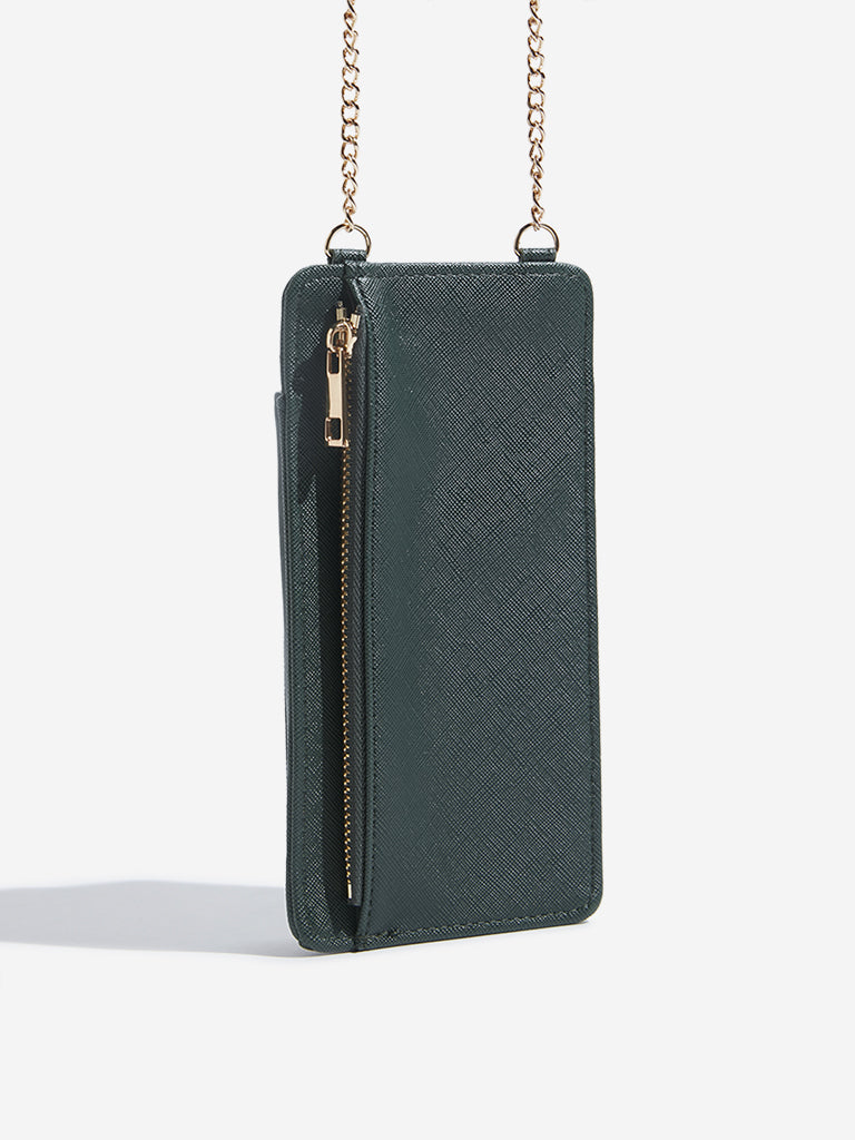 Westside Emerald Green Textured Sling Bag