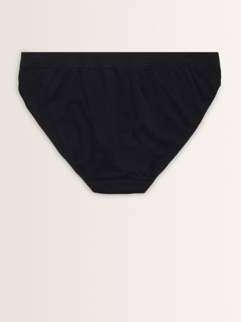 Superstar Black Seam-Free Bikini Brief