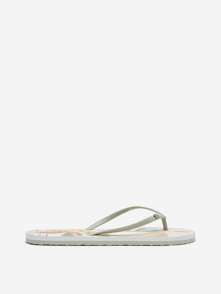 LUNA BLU Sage Tropical Design Flip-Flop