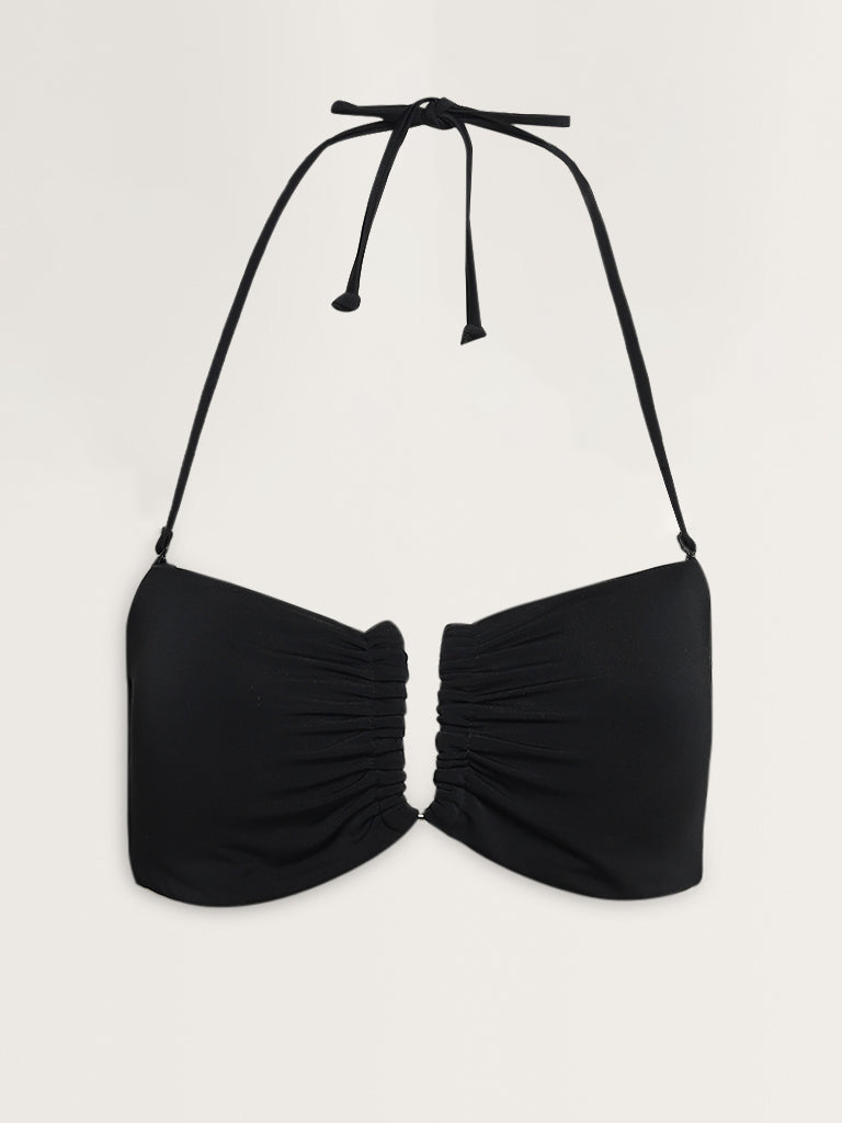 Wunderlove Swimwear Black Bandeau Padded Bra