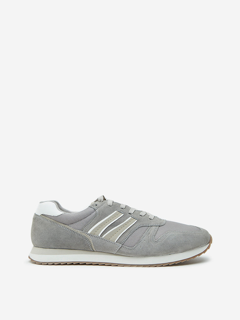 SOLEPLAY Grey Mesh-Detailed Sneakers