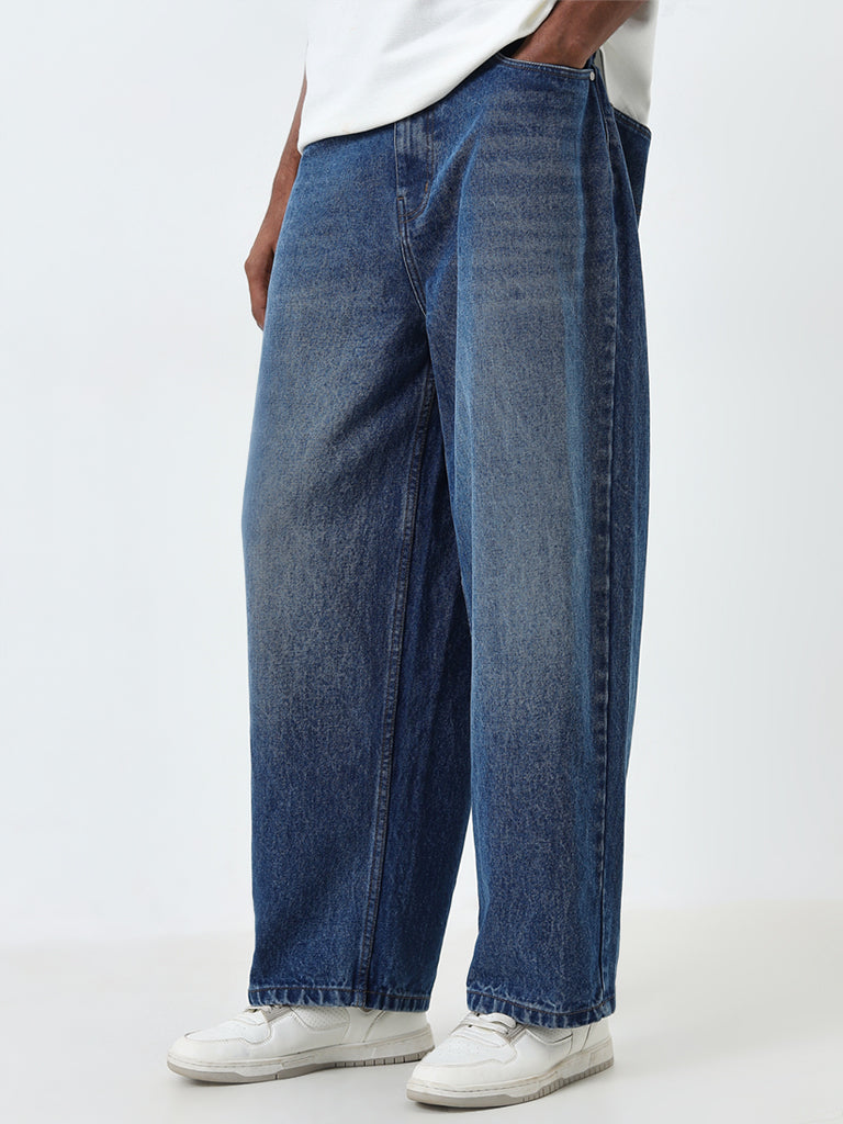 Nuon Blue Relaxed - Fit Mid - Rise Jeans