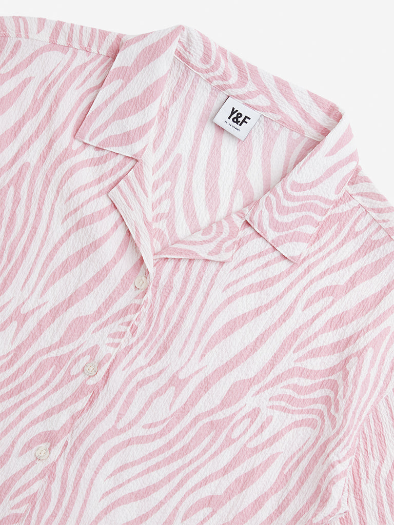 Y&F Kids Pink Abstract Design Shirt