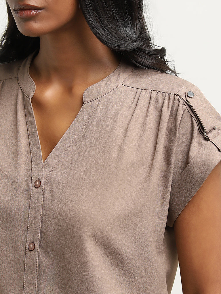 Wardrobe Taupe Solid Top