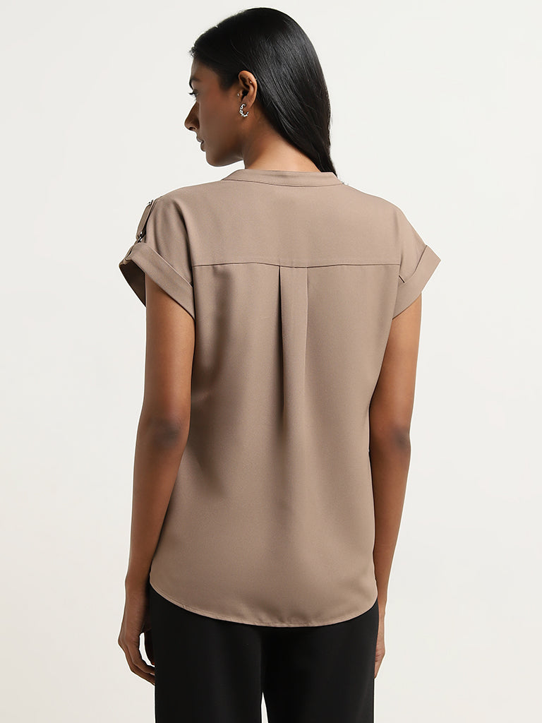 Wardrobe Taupe Solid Top