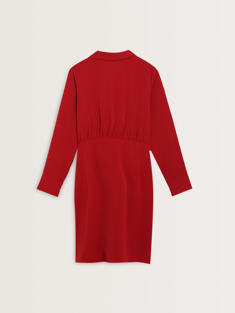 Wardrobe Red Wrap Dress