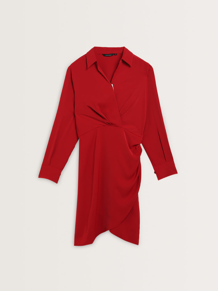 Wardrobe Red Wrap Dress