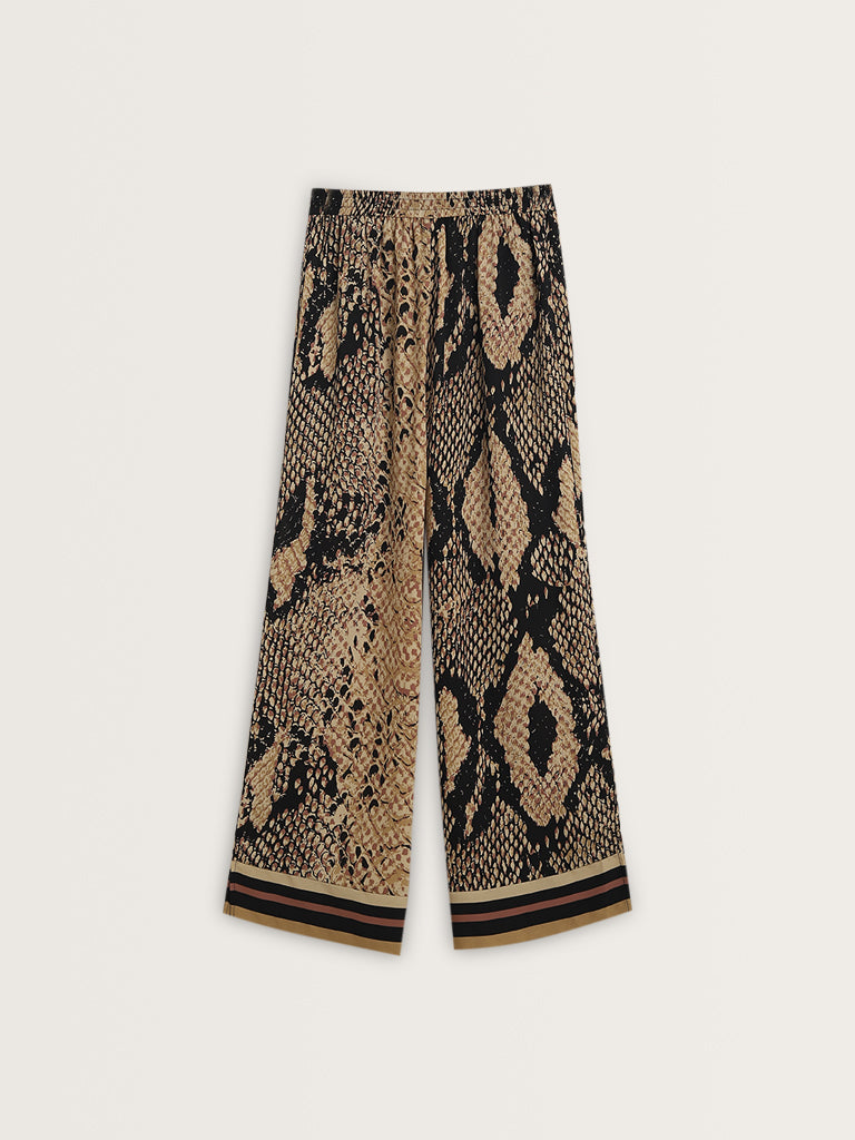 Wardrobe Multicolour Animal Print High-Rise Trousers