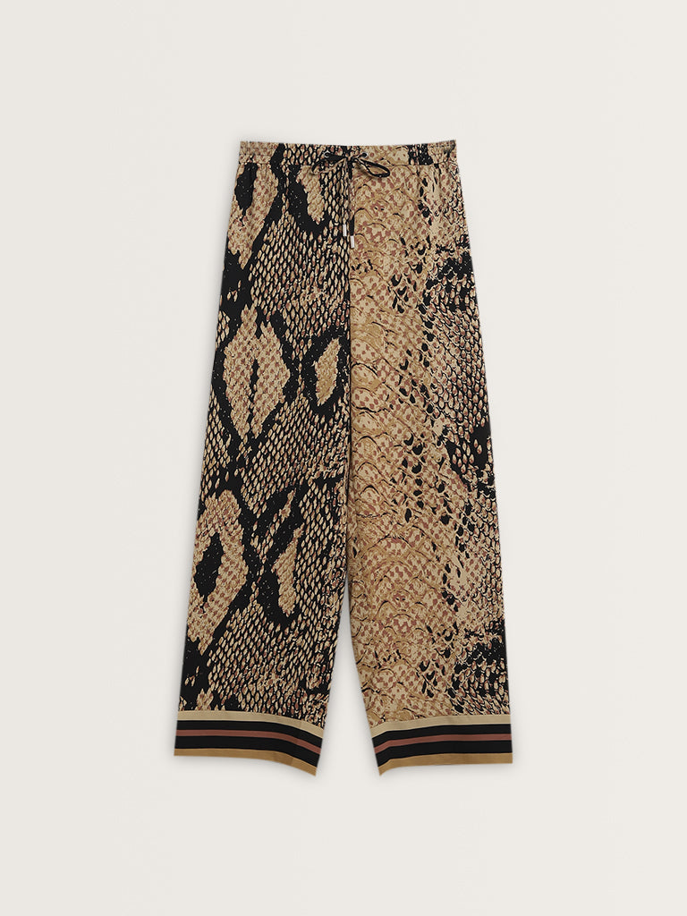 Wardrobe Multicolour Animal Print High-Rise Trousers