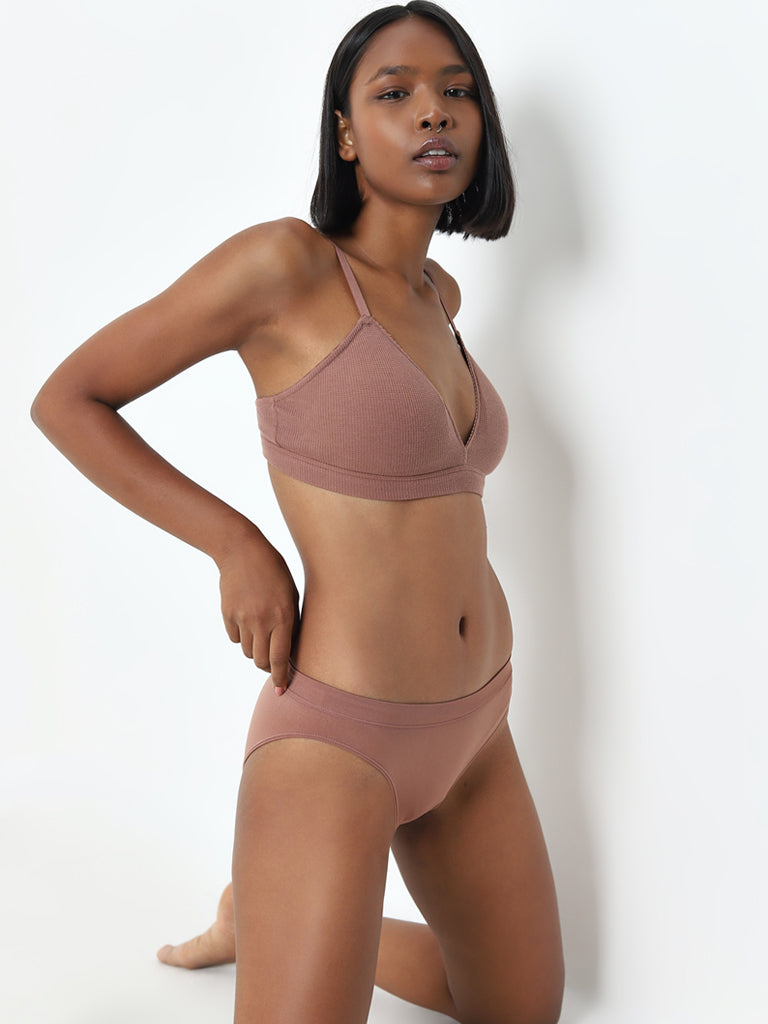 Superstar Brown Seamfree Bikini Cotton Brief