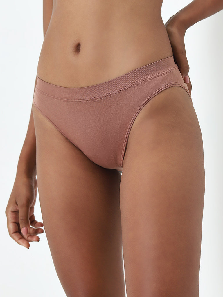 Superstar Brown Seamfree Bikini Cotton Brief