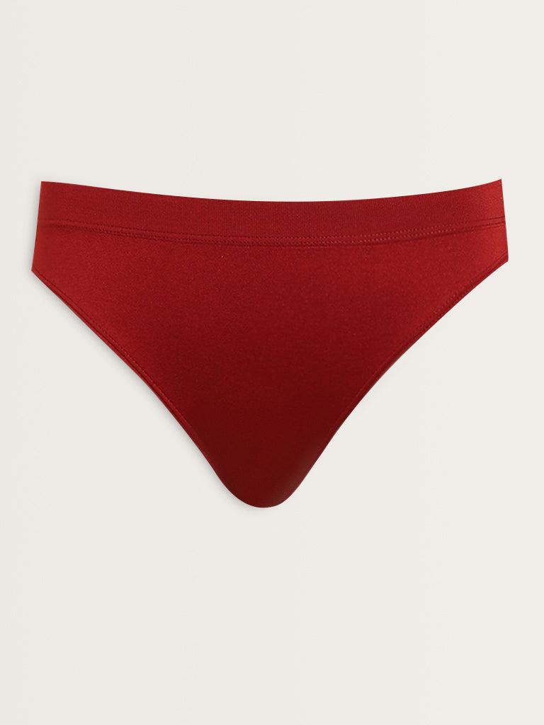 Superstar Red Seam-Free Bikini Cotton Brief