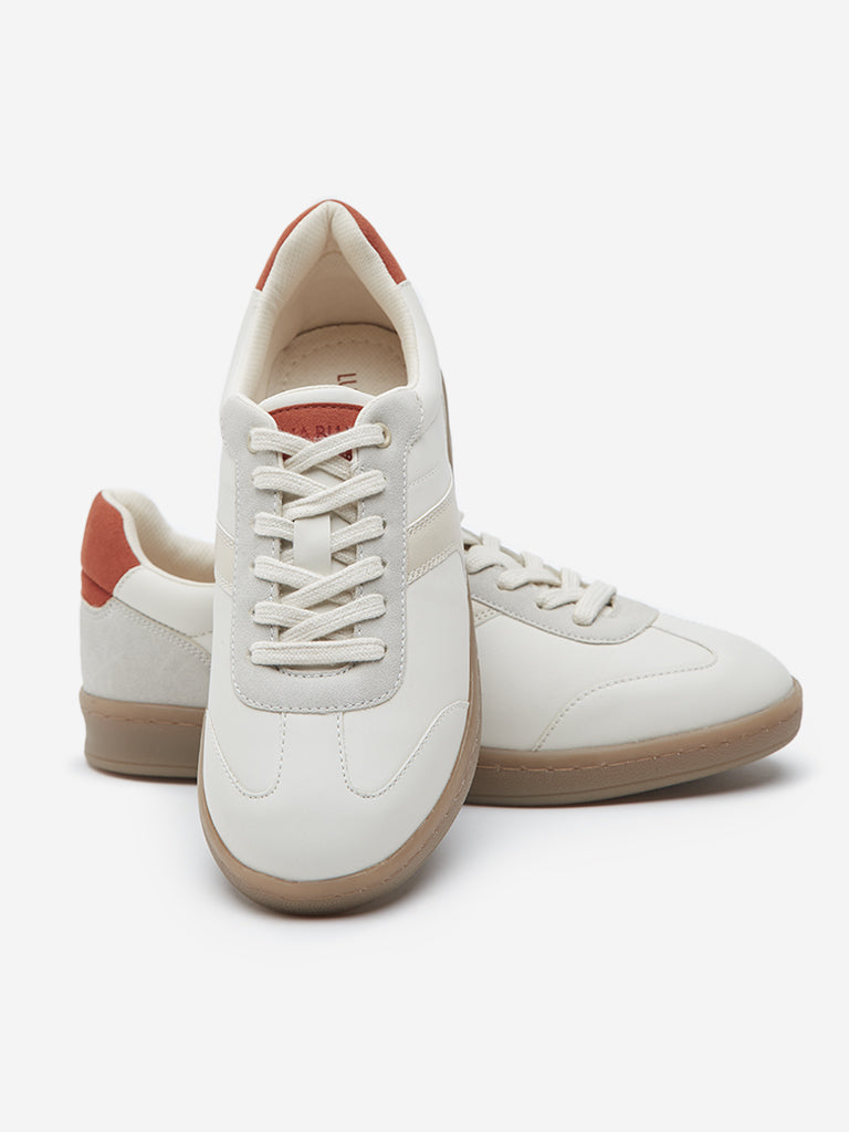 LUNA BLU Beige Colour-Blocked Sneakers