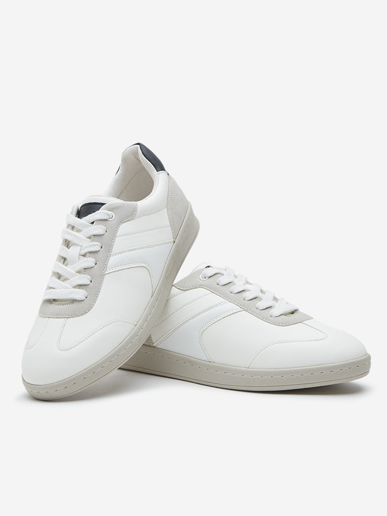 LUNA BLU White Colour-Blocked Sneakers