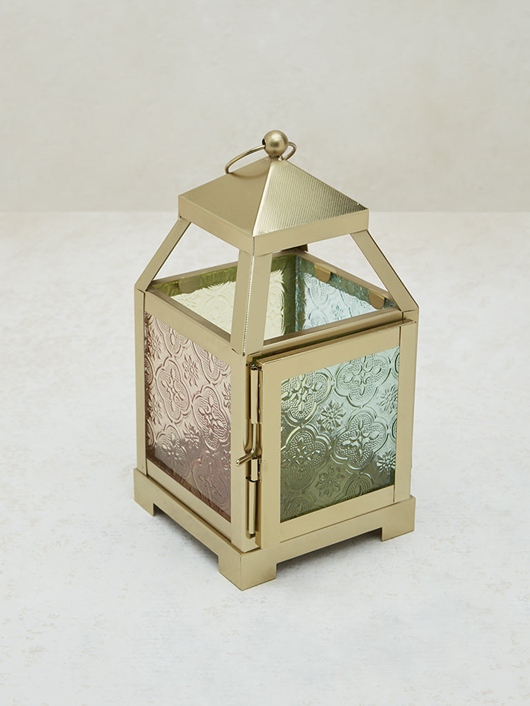 Westside Home Multicolour Glass House Lantern