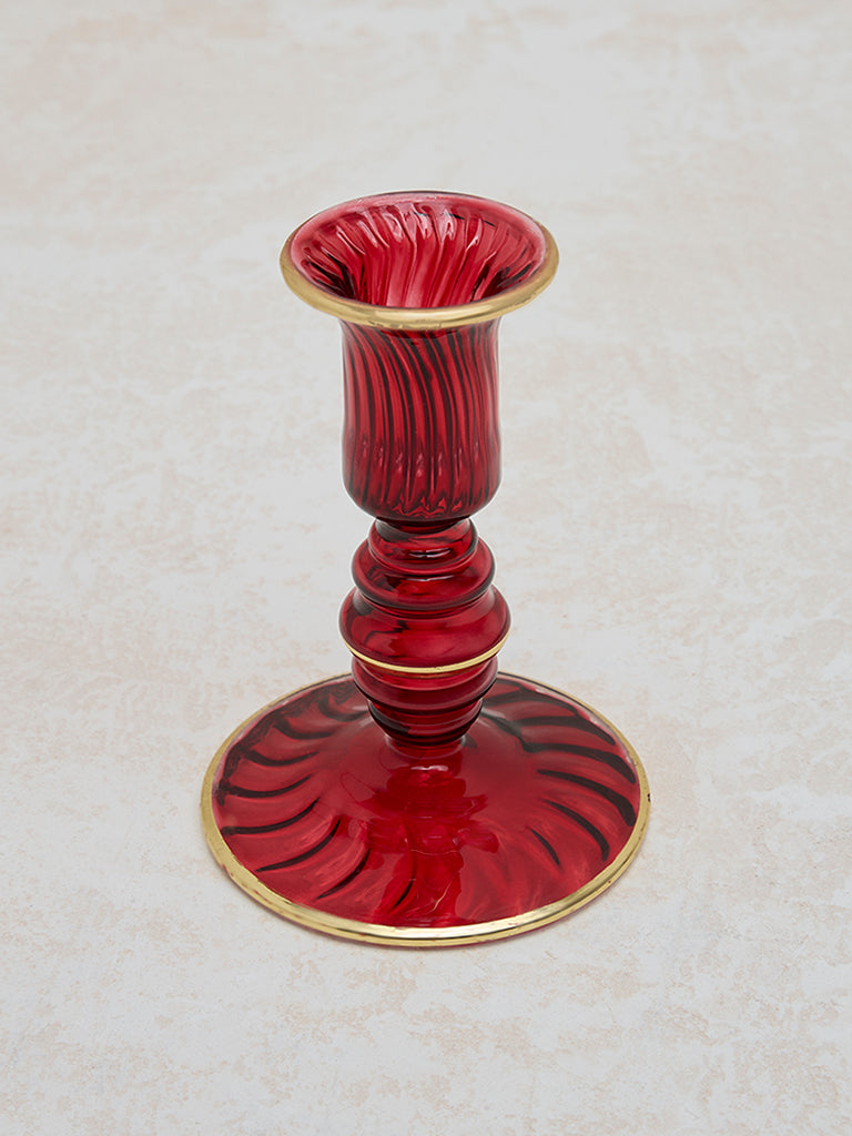 Westside Home Plum Glass Candle Holder