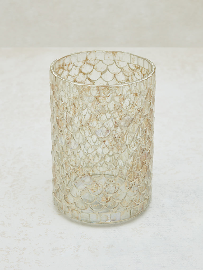 Westside Home Gold Mosaic Candle Stand