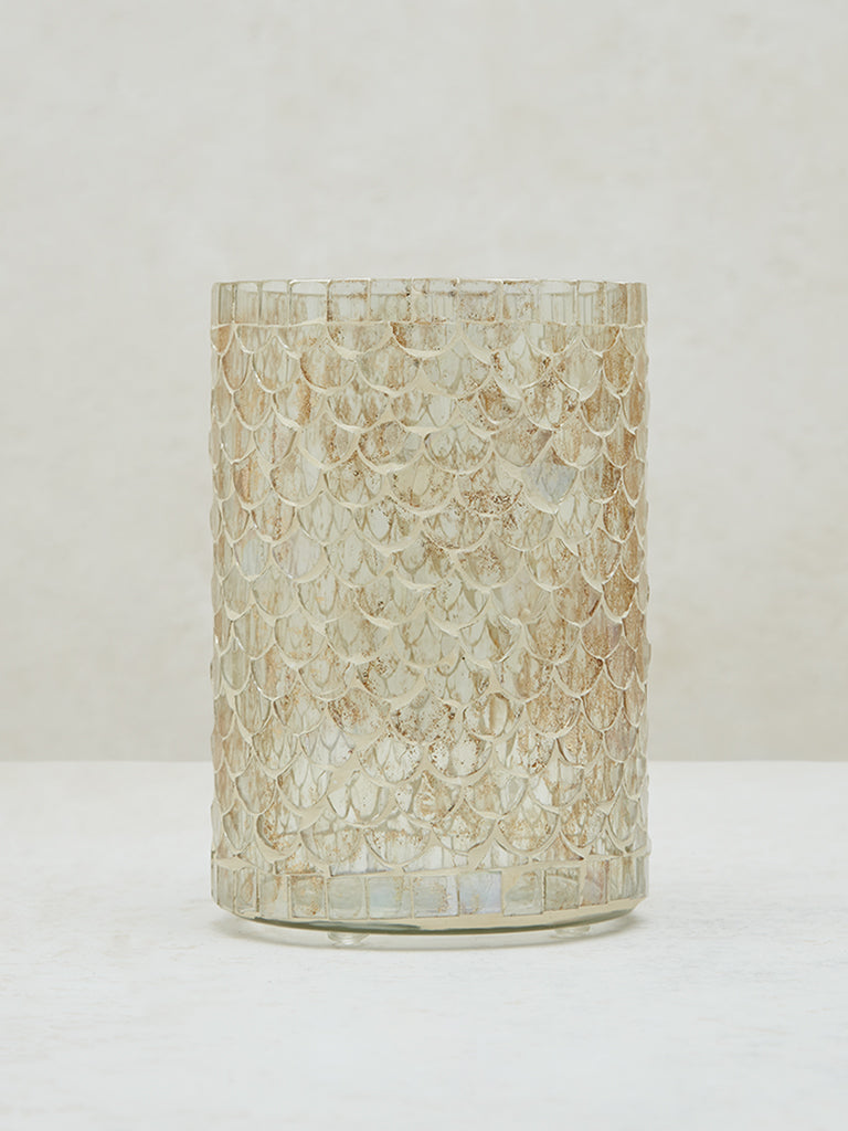 Westside Home Gold Mosaic Candle Stand