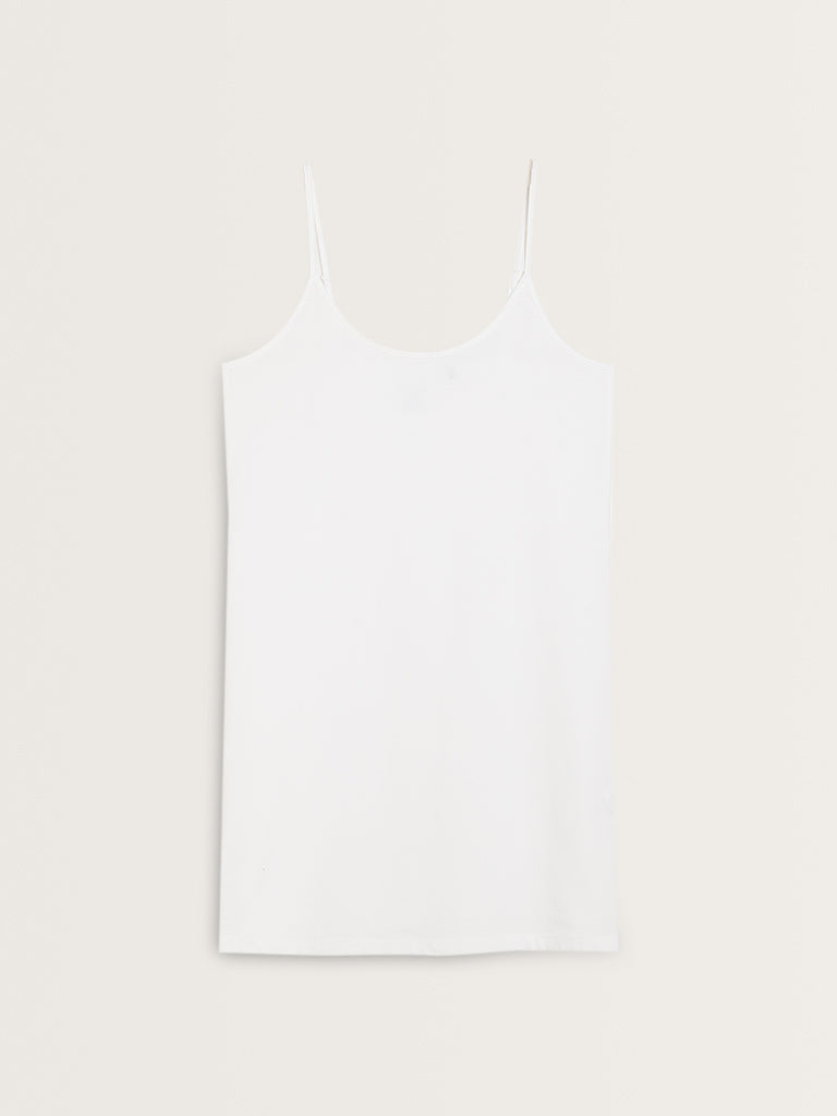 Wunderlove White Cotton Blend Slip